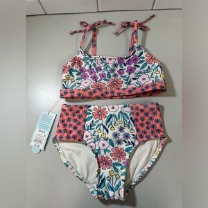 Kids 2 Piece floral swimming suit